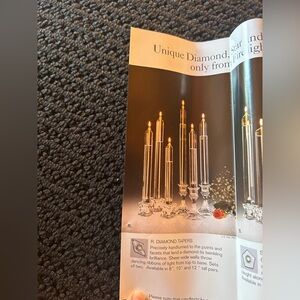 Diamond Firelight Glass Taper Candles